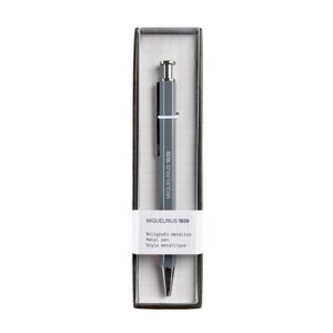 Ручка шариковая автоматическая Miquelrius "MR11910", 0.5 мм, серый, стерж. синий