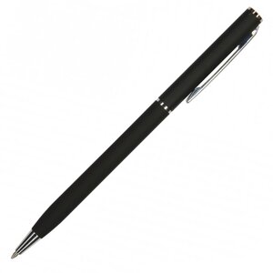 Ручка шариковая автоматическая "Palermo", 0.7 мм, черный, серебристый, стерж. синий