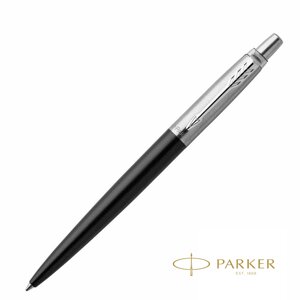 Ручка шариковая автоматическая "Parker Jotter Bond Street Black CT", 0.7 мм, черный, серебристый, стерж. синий