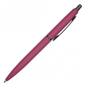 Ручка шариковая автоматическая "San Remo", 1.0 мм, бордовый, серебристый, стерж. синий