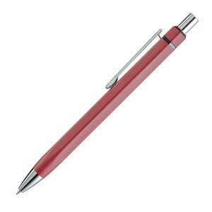 Ручка шариковая автоматическая "Six", 1.0 мм, красный, серебристый, стерж. синий