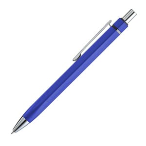Ручка шариковая автоматическая "Six", 1.0 мм, синий, серебристый, стерж. синий