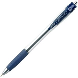 Ручка шариковая автоматическая "Voyager", 0.7 мм, прозрачный, стерж. синий