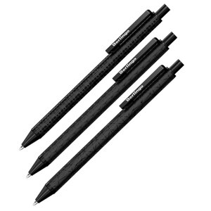 Ручка шариковая "DoubleBlack", 0,7 мм, черный, стерж. синий