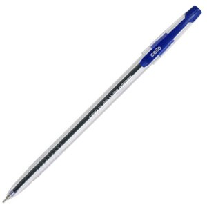 Ручка шариковая "Slimo", 1.0 мм, прозрачный, стерж. синий