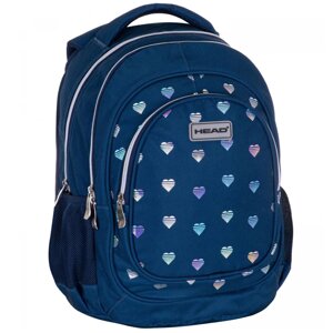 Рюкзак молодежный "Splash hearts", темно-синий