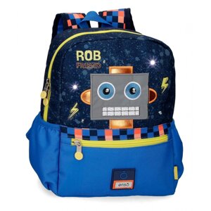 Рюкзак школьный "Bob friend" L, черный, синий