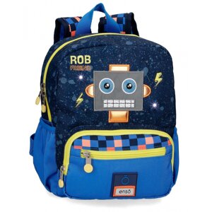 Рюкзак школьный Enso "Rob friend", темно-синий