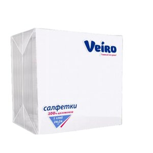Салфетки бумажные "Veiro", 100 шт, 24x24см, белые