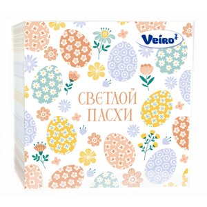 Салфетки бумажные Veiro "Пасха", 20шт, 33x33 см
