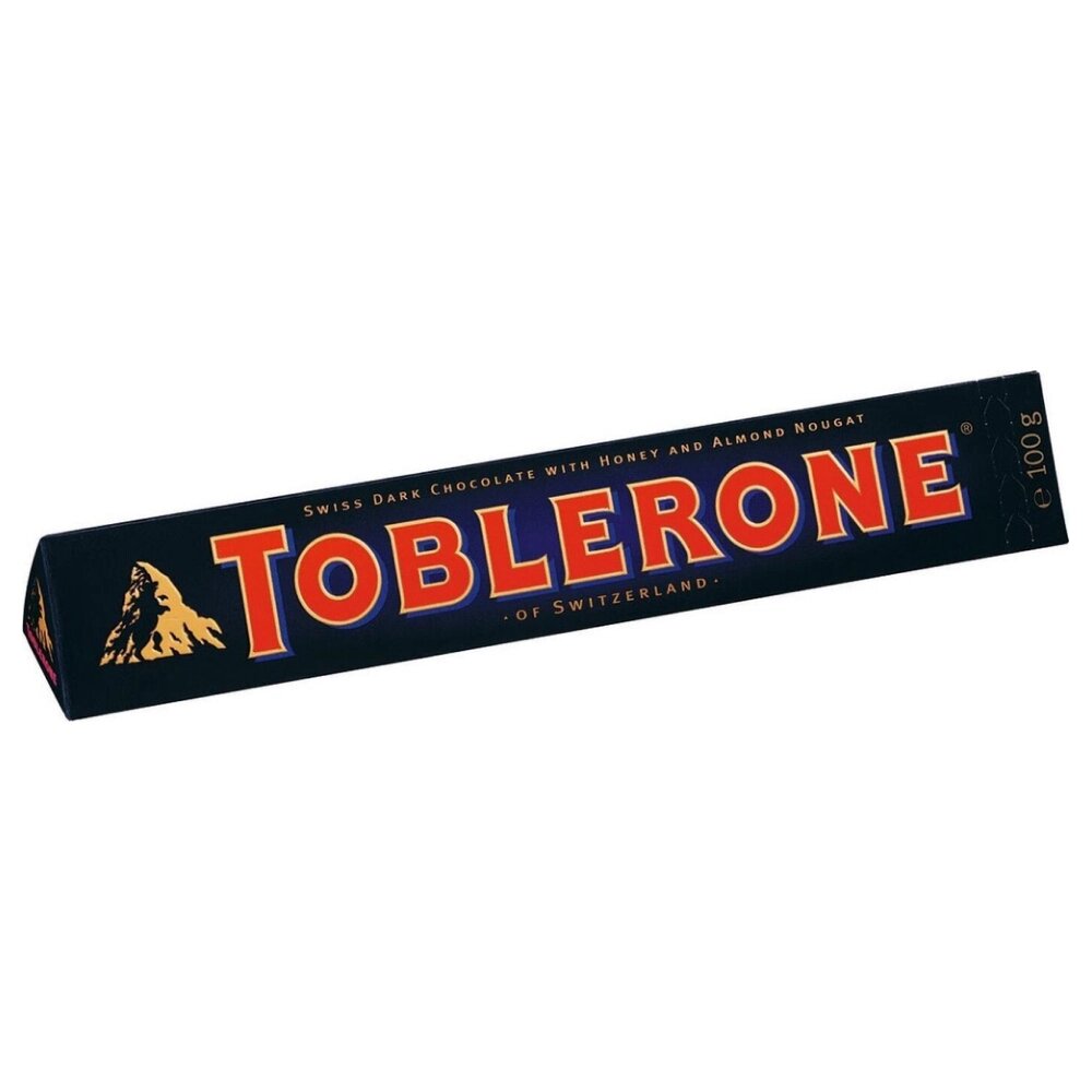 Шоколад темный "Toblerone", 100 г, с медово-миндальной нугой от компании «Офистон маркет» - фото 1