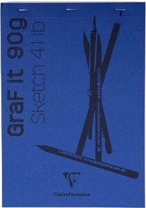 Скетчбук "Graf It", A6, 90 г/м2, 80 листов, темно-синий