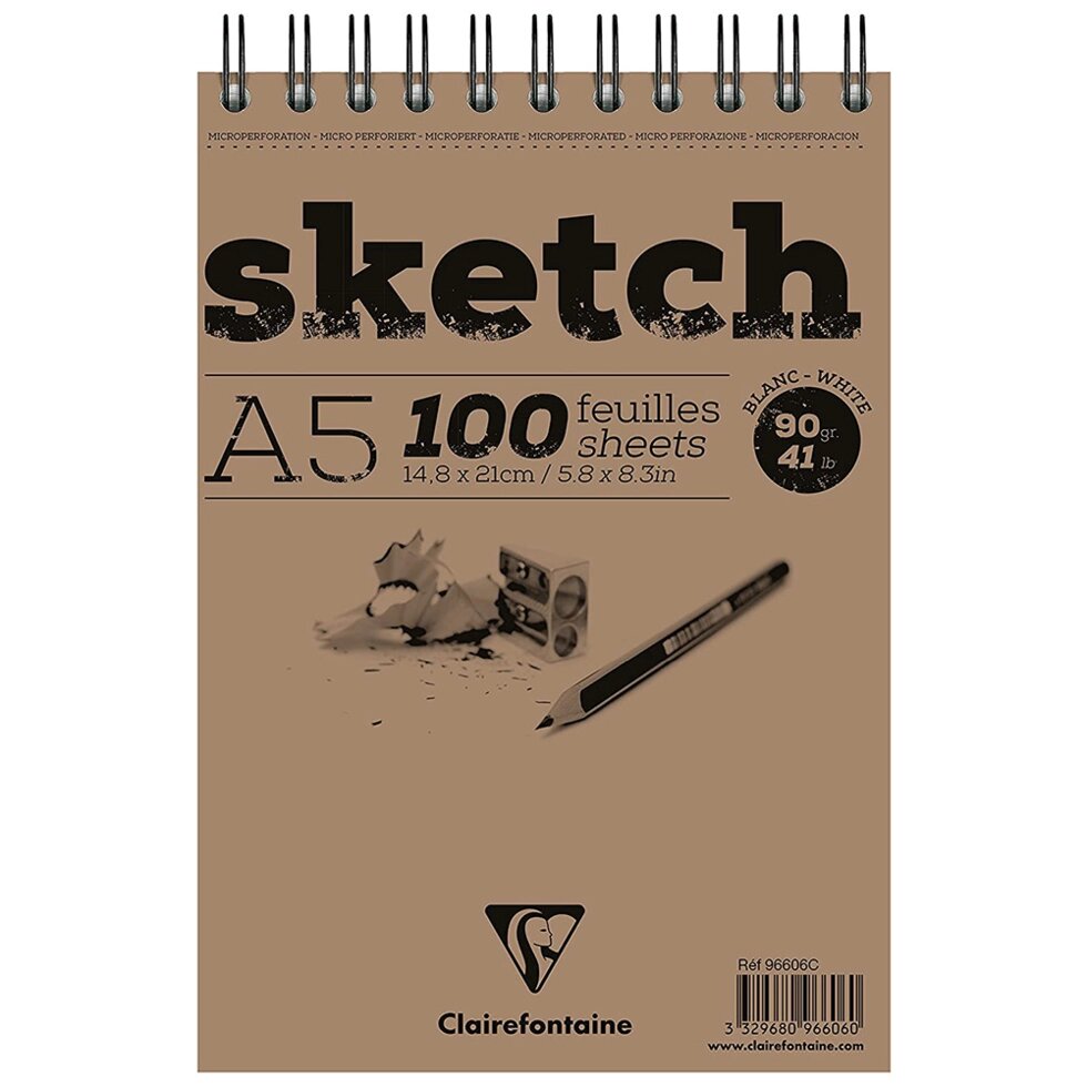 Скетчбук "Sketch", A5, 90 г/м2, 100 листов, коричневый от компании «Офистон маркет» - фото 1