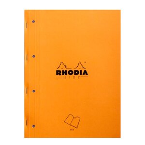 Сменный блок для тетради на кольцах "Rhodia", А4+80 листов, клетка, оранжевый