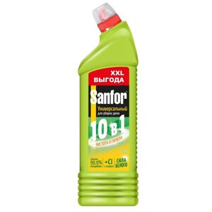 Средство чистящее для сантехники "Sanfor Универсал Лимонная свежесть", 1500 мл