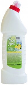 Средство чистящее для сантехники "Yesли", 750 мл, лимонная свежесть