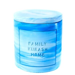 Свеча декоративная "Family Kurash Home Круг", ароматизированная, голубой