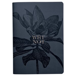 Тетрадь "Aesthetics черный цветок", А5, 48 листов, клетка, черный
