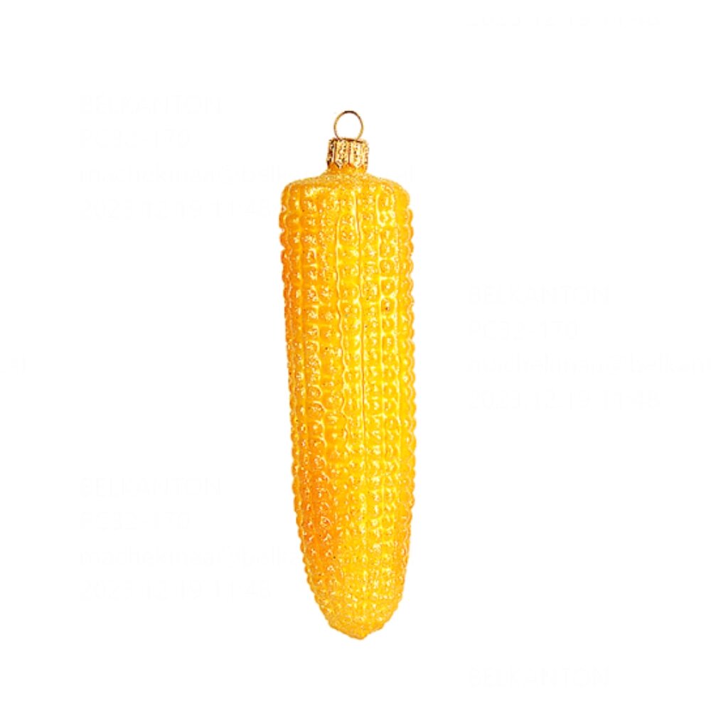 Украшение елочное "Corn", 12 см, стекло, желтый от компании «Офистон маркет» - фото 1