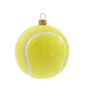 Украшение елочное "Tennis Ball", 5 см, стекло, желтый