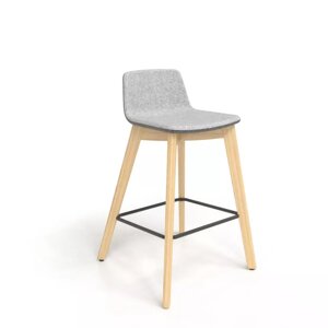 Высокий стул "Narbutas TANGO", гобелен, дерево, металл, темно-изумрудный меланж,15%