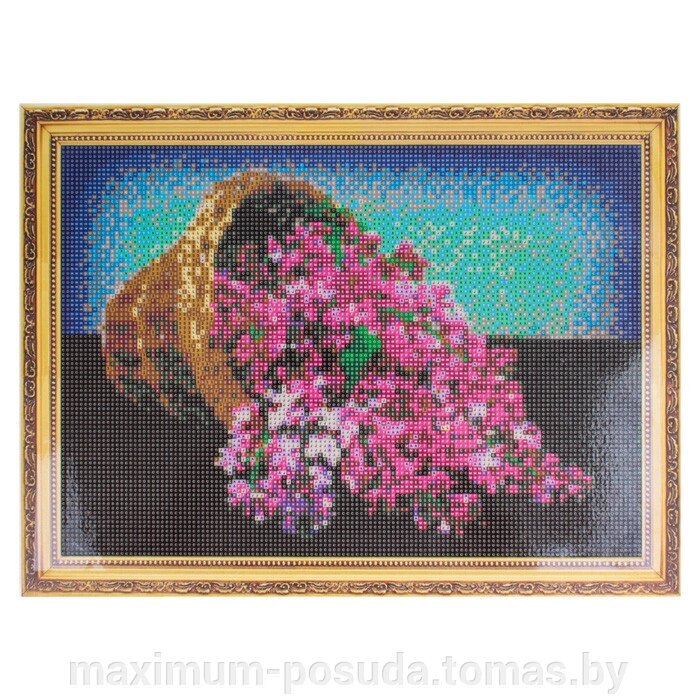 Алмазная мозаика  живопись 30*40см Корзина с сиренью DV-9512-15 от компании MAXIMUM-POSUDA - фото 1