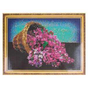 Алмазная мозаика живопись 30*40см Корзина с сиренью DV-9512-15