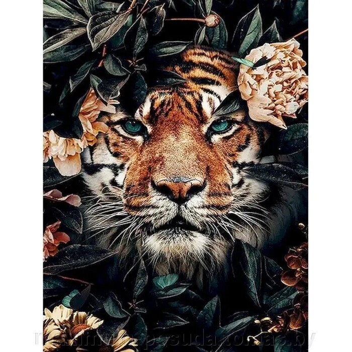 Алмазная мозаика  живопись 30*40см   Тигр в цветах DV-9512-7 от компании MAXIMUM-POSUDA - фото 1