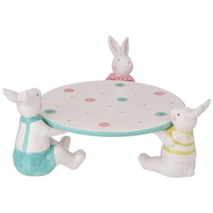 Блюдо для торта "bright rabbits" 22,5х22х12 см 406-740