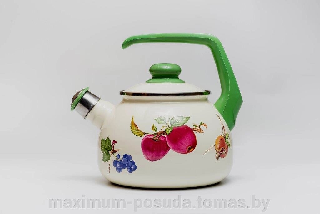 Чайник эмалированный  Фрукты Метрот 2,5 л 130441 от компании MAXIMUM-POSUDA - фото 1