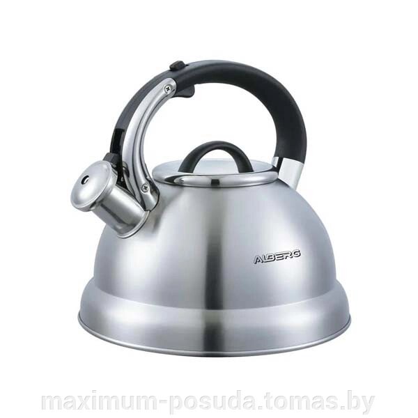 Чайник  из нержавеющей стали для плиты ALBERG AL-3047 3 литра, матовая полировка от компании MAXIMUM-POSUDA - фото 1