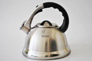 Чайник из нержавеющей стали со свистком 2,7 л Zigen ZG 8009