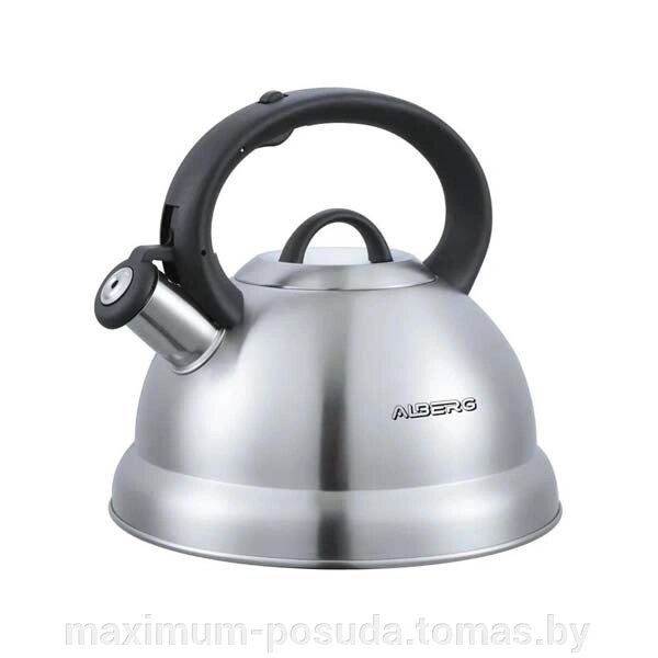 Чайник Нержавеющая сталь  для плиты  3 литра, матовая полировка ALBERG AL-3045 от компании MAXIMUM-POSUDA - фото 1