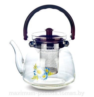 Чайник стеклянный Kelli KL 3002 1.4л от компании MAXIMUM-POSUDA - фото 1