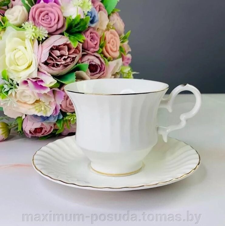Чайный набор 12пр. 250 мл Фарфор  Lenardi 109-116 от компании MAXIMUM-POSUDA - фото 1