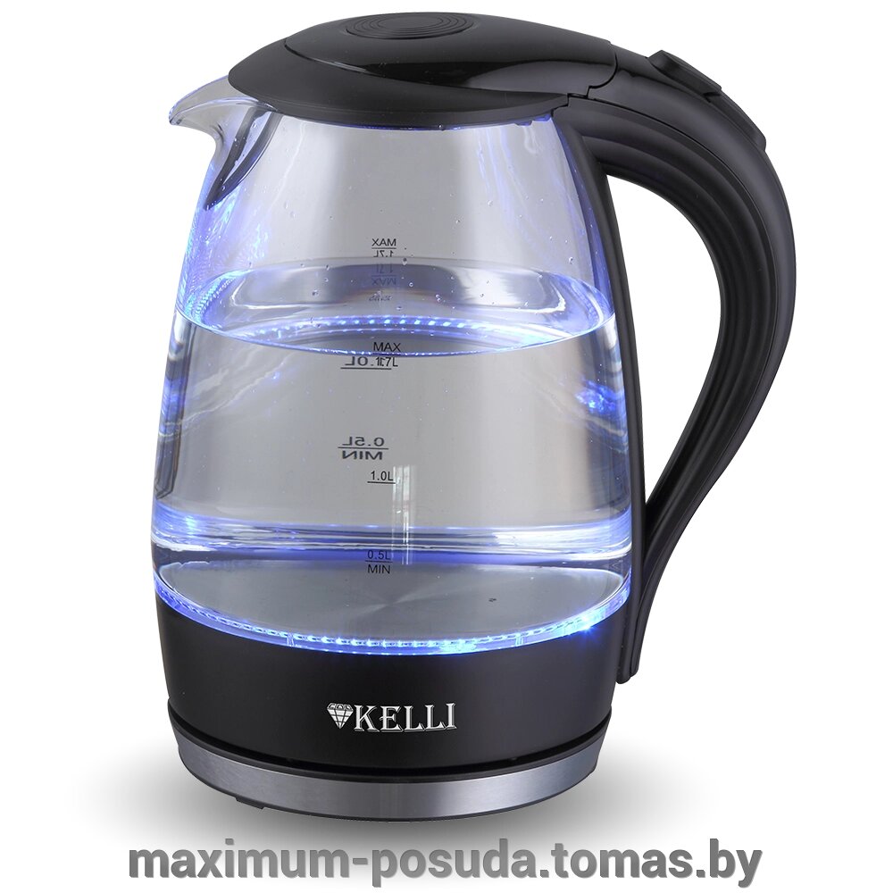 Электрический стеклянный чайник  KELLI- KL-1483   1,7л от компании MAXIMUM-POSUDA - фото 1