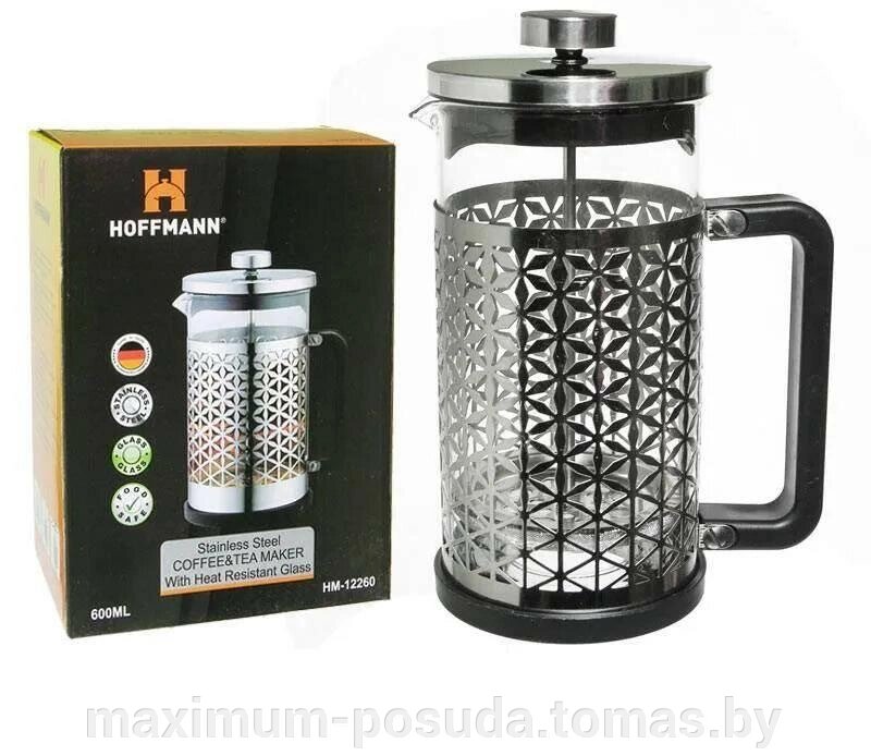 Френч-пресс для заваривания кофе и чая 600мл. от компании MAXIMUM-POSUDA - фото 1