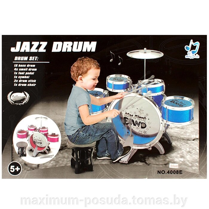 Игровой набор "Jazz drum" голубой  SR-T-2228-1 от компании MAXIMUM-POSUDA - фото 1