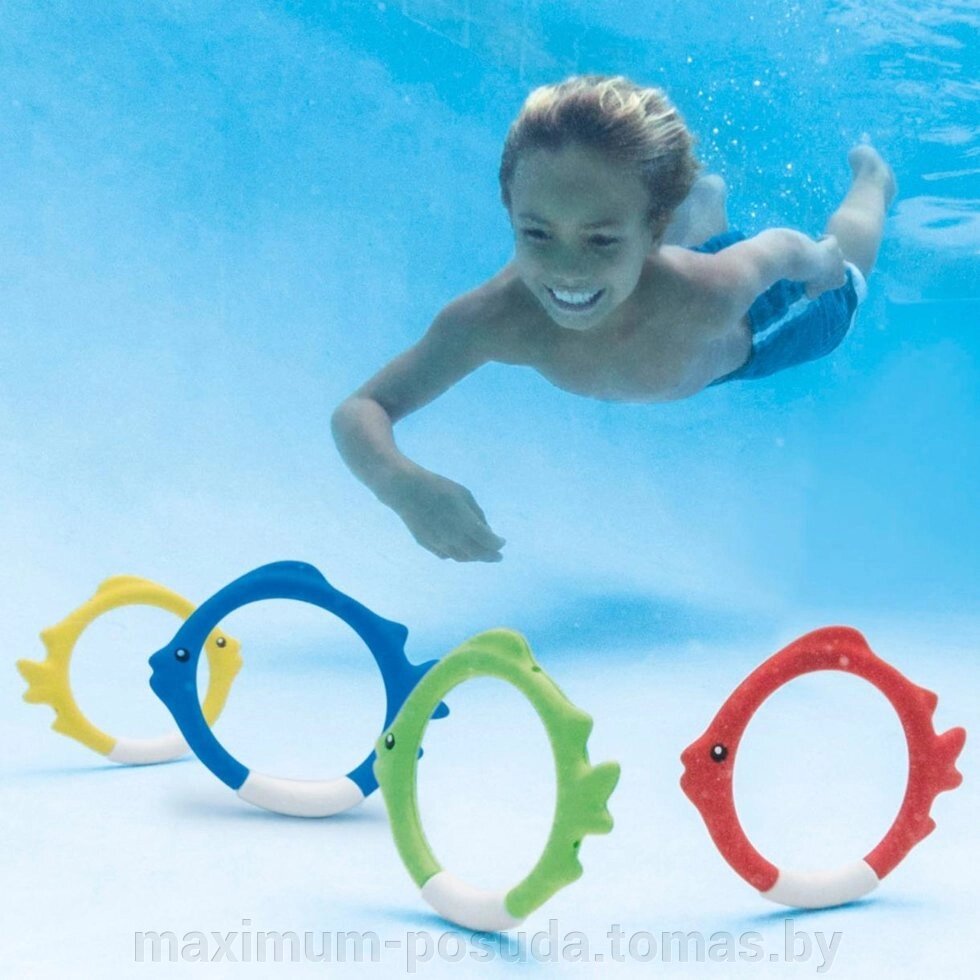 Кольца-рыбки для подводной игры Intex 55507 от компании MAXIMUM-POSUDA - фото 1