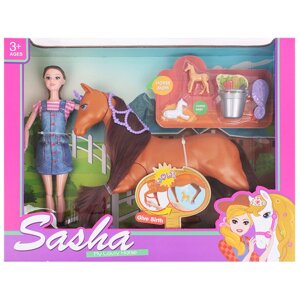 Кукла "Sasha" с лошадкой. Игрушка : SR-T-3451
