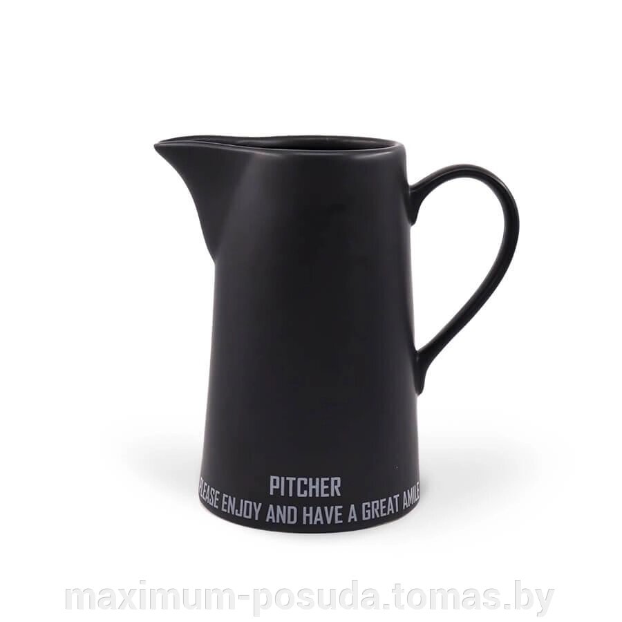 Кувшин керамический черного цвета  MR-20029-55   1 л от компании MAXIMUM-POSUDA - фото 1