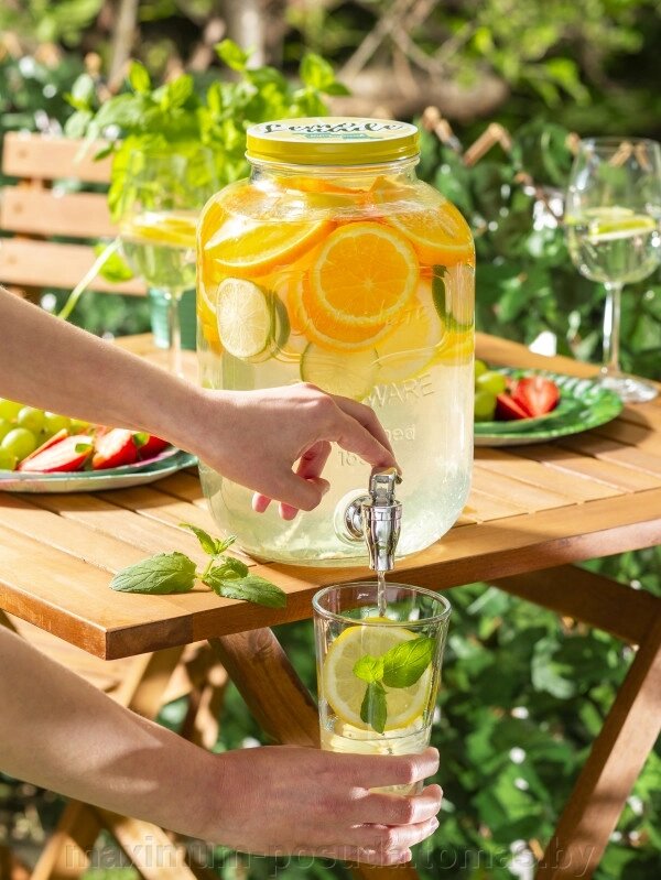 Лимонадник  стеклянный  4 л Feniks от компании MAXIMUM-POSUDA - фото 1