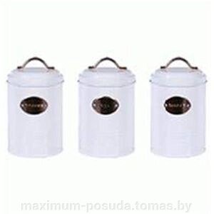 Набор банок для хранения из нержавеющей стали  3 шт ZEIDAN Z-1111 от компании MAXIMUM-POSUDA - фото 1