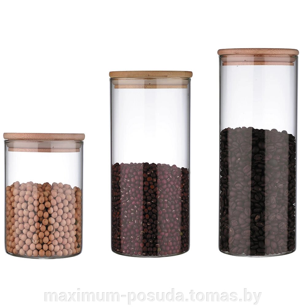 Набор банок для хранения стеклянные , 3 предмета  Zeidan Z-11121 от компании MAXIMUM-POSUDA - фото 1