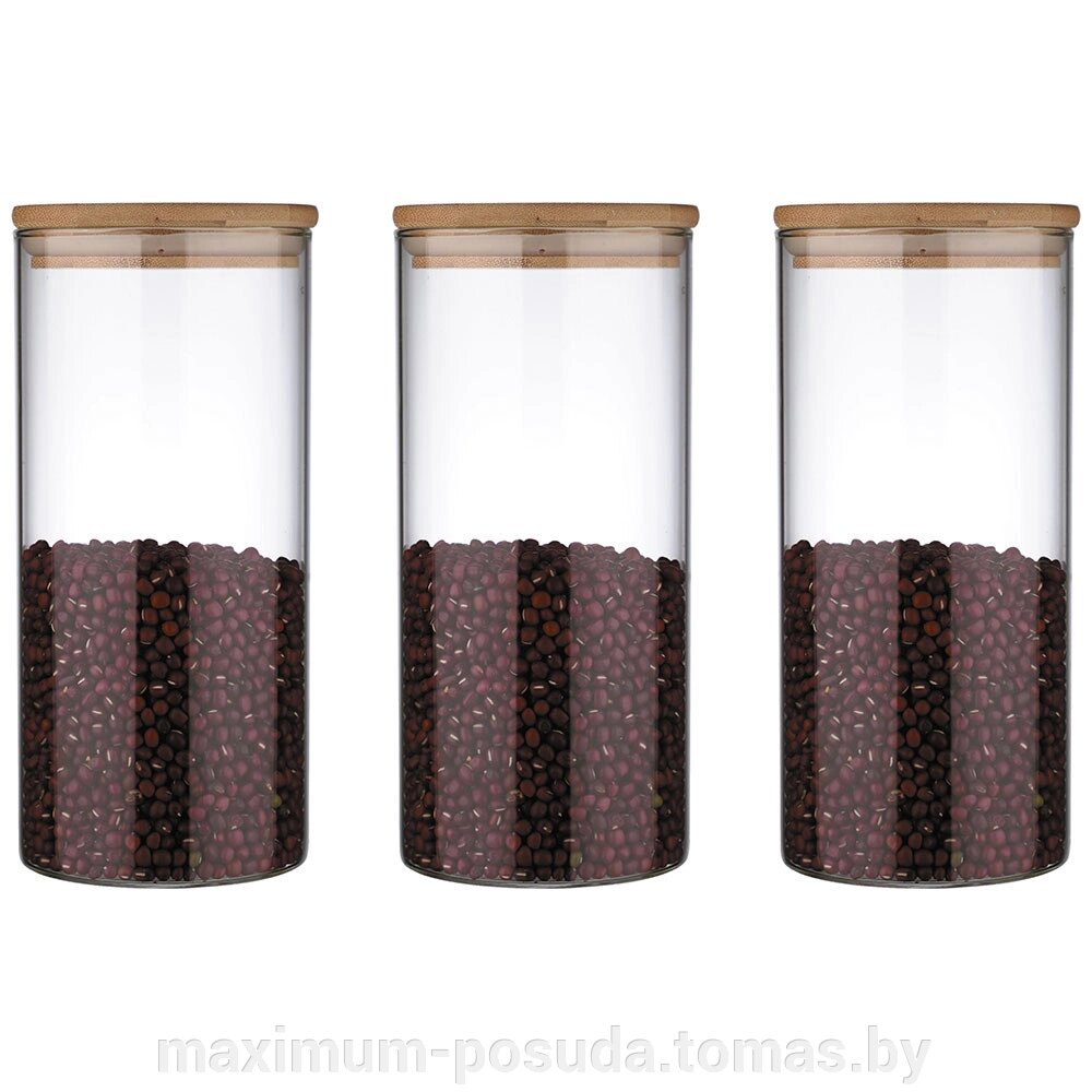 Набор банок для хранения стеклянные , 3 предмета  Zeidan Z-11122 от компании MAXIMUM-POSUDA - фото 1