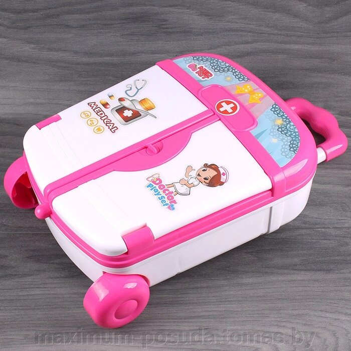Набор детский "Стоматолог" в чемоданчике. розовый  Игрушка. DV-T-1749 от компании MAXIMUM-POSUDA - фото 1