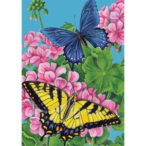 Набор для творчества "Рисование по номерам" 30*20см Бабочки в цветах DV-9519-14