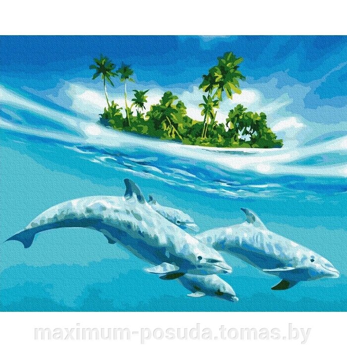Набор для творчества "Рисование по номерам" 30*20см Дельфины  DV-9519-13 от компании MAXIMUM-POSUDA - фото 1