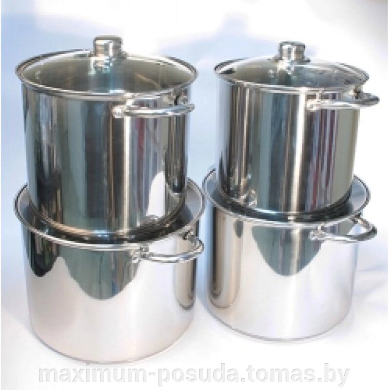 Набор посуды из нержавеющей стали Kelli (8 предметов) 4254 от компании MAXIMUM-POSUDA - фото 1
