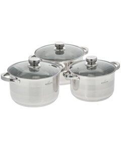 Набор посуды Кастрюля: 5,1л., 6,6л., 7,7л. BH - 06-375 Bohmann